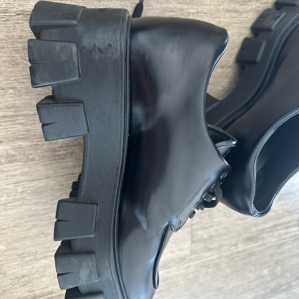 Prada Women’s monolith Black Oxford Shoes 6.5 36.5 - Picture 5 of 6